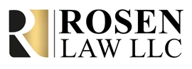 A black and white image of the logo for ross law firm.